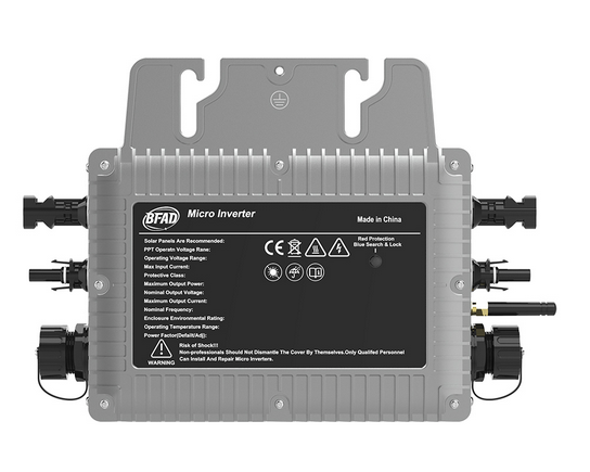 What do the four lights on the micro inverter represent?